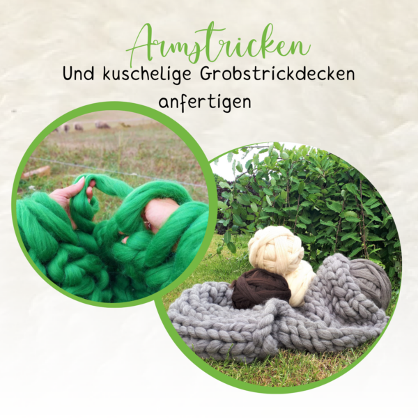 armstricken grobstrickdecke