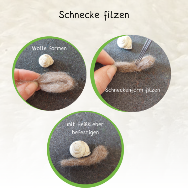 schnecken filzen