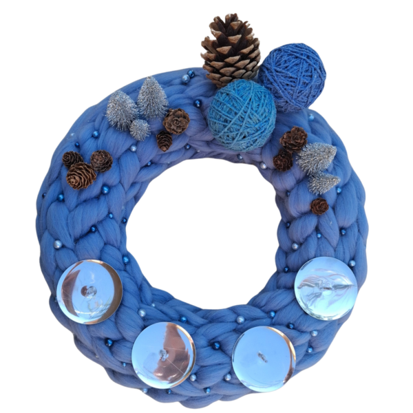 adventskranz blau